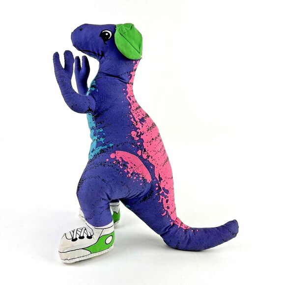 CLOUD 9 Trex Dinosaur Carnival Plush VTG 80s 90s Sneakers Shoes Hat Colorful Toy - Picture 1 of 11
